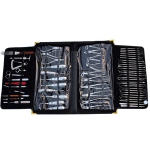 Kit de 61 instruments chirurgicaux pour extraction dentaire, pinces et élévateurs, en acier inoxydable allemand de haute qualité, réutilisable et autoclavable - Product Image 1
