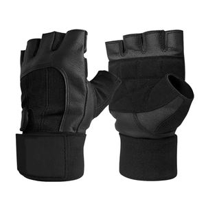 Gants de sport en cuir de haute qualité, couleur noire, résistants, pour entraînement, fitness, musculation, hommes et femmes - Product Image 1