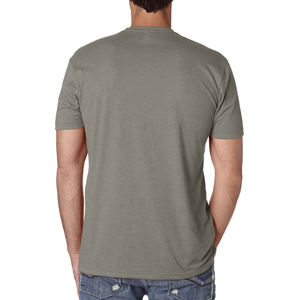 T-shirt à manches courtes pour homme, coupe classique, couleur unie, col rond, jersey tricoté décontracté, 100% coton, teinture unie verte - Product Image 5