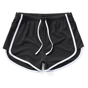 Shorts de sport respirants en maille 100% polyester pour hommes et femmes Tenzo Ntl, taille haute, cordon de serrage, coupe ample - Product Image 6