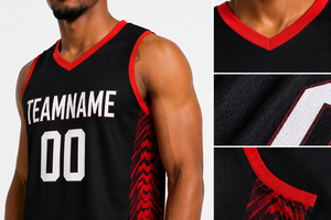 Maillot de basket-ball de qualité supérieure, tissu respirant, logos d'équipe personnalisés, coutures durables, coupe confortable, uniforme sportif élégant - Product Image 6