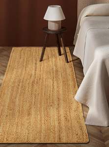 Alfombra Moderna de Yute con Diseño Floral, Rectangular, Trenzada, Ecológica, Antibacteriana, Antideslizante, Resistente a las Manchas, Fabricada a Máquina, de Pelo Plano - Product Image 6