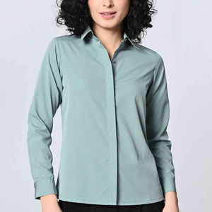 Nueva Blusa de Satén para Mujer, Manga Larga, Camisa Blanca para Oficina, Negocios Formales, Venta Caliente, Prenda de Trabajo Femenina Lisa Teñida - Product Image 6