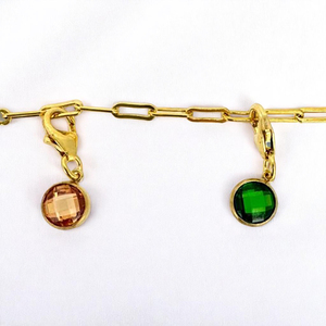 Pequeño Colgante de Cristal de Cuarzo de 6 mm |   Cierre de Langosta Chapado en Oro para Joyería, Ideal para Pulseras y Collares - Product Image 3