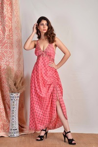 Bohemian Silk Maxi <b>Dress</b> for Women Floral Printed Summer <b>Dress</b> Comfortable Beachwear <b>Dress</b> at Wholesales Price Bulk Export - Product Image 3