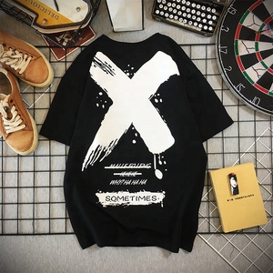 All'ingrosso Logo personalizzato Oversize cotone t-shirt uomo e donna manica corta Hip Hop Street Wear <span class=keywords><strong>con</strong></span> marchio personalizzato - Product Image 4