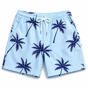 Sky Blue Men's Casual Summer Shirt 320Gram Breathable Anti-Pilling Satin Fabric ShortSleeve Floral Printed Design satin100%poly - Product Image 4