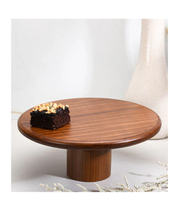 Support à gâteau en bois de luxe, fait main, pour desserts et présentation, support à gâteau en bois personnalisé, support à gâteau en bois de qualité supérieure - Product Image 1