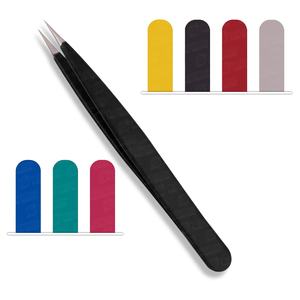 Pinzas de Cejas Profesionales de Acero Inoxidable Negro de Alta Calidad, Venta al por Mayor de Fábrica, 4 Estilos, Diseño Inclinado y Puntiagudo, Herramienta Clásica - Product Image 1