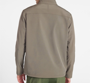 Chaqueta de Forro Polar para Hombre con Cuello Alto, Cierre de Cremallera, Resistente al Viento, Informal, para Otoño, Color Sólido, Corte Regular, Exterior de Poliéster - Product Image 2