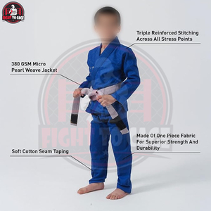 Trajes de Karate para Niños, Color Azul Sólido, Duraderos, de Buena Calidad, Nueva Llegada, Personalizables, Precio al por Mayor - Product Image 5