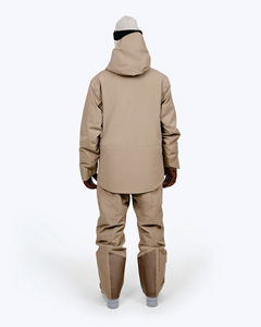 Conjunto de Chaqueta y Pantalones de Esquí Color Caqui, Ropa de Abrigo de Dos Piezas con Capucha Impermeable para Deportes de Nieve al Aire Libre en Invierno - Product Image 1