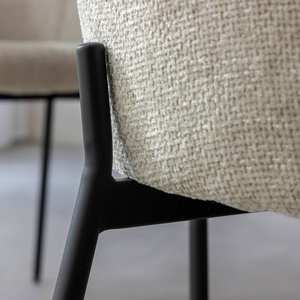 Fauteuil en tissu Vandana Lyra Hexa écru (lot de 2) - Product Image 6