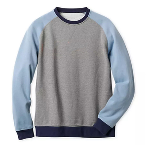 Sweat-shirt à col rond pour homme, à blocs de couleur, manches raglan, coupe classique, tricoté, décontracté, pour l'automne - Product Image 5
