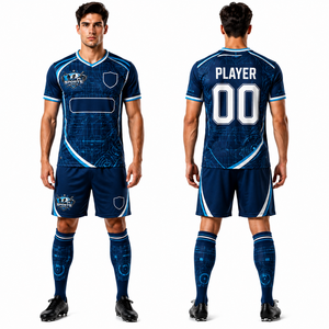 Conjuntos de Uniformes de Fútbol Personalizados de Primera Calidad, Tejido Transpirable, Flexible y de Secado Rápido, Conjuntos de Camiseta y Pantalones Cortos de Alto Rendimiento - Product Image 1