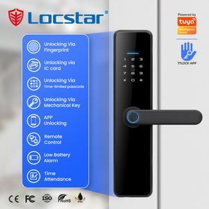 Cerraduras Inteligentes <span class=keywords><strong>de</strong></span> Puerta con Manija <span class=keywords><strong>Digital</strong></span> Eléctrica y Lector <span class=keywords><strong>de</strong></span> Huella, Llaves WiFi, Compatible con Tuya y Ttlock - Product Image 2