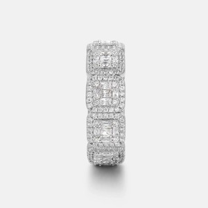Unique Shape Hip Hop Moissanite Diamond <b>Ring</b> Sterling Silver Moissanite Diamond Sterling Silver Hip Hop Unisex <b>Ring</b> - Product Image 5