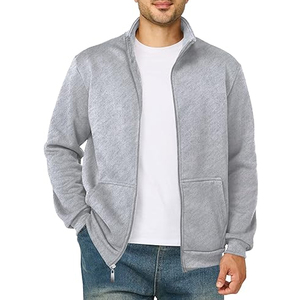Veste polaire pour homme en gros, personnalisable avec logo, entièrement zippée, en sherpa polaire, manteau d'hiver coupe-vent, décontracté pour l'extérieur, veste OEM - Product Image 1