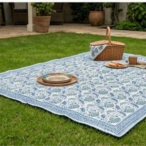 Fine Hand Block Printed Cotton Sanganer Kantha Queen Size <b>Throw</b> <b>Large</b> Width Handmade Indian Quilt Bedroom Home Textile Wholesale - Product Image 6