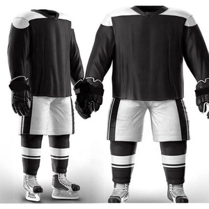 Uniforme de hockey sur glace en gros, fabriqué avec un matériau respirant assurant confort et mouvements athlétiques flexibles, personnalisable - Product Image 5