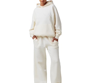 Nouveau à la mode personnalisé deux pièces ensemble survêtement Gym course grande taille pour les femmes de haute qualité femme col survêtement à capuche - Product Image 4