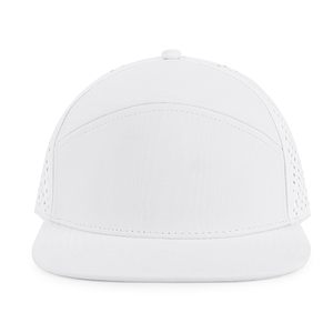 Casquette de baseball blanche à 6 panneaux unisexe ajustée en maille unie décontractée printemps-été pour adulte respirante et imperméable - Product Image 1