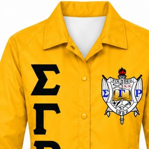 Veste à fermeture éclair intégrale personnalisée avec motif de crête et lettres de la sororité grecque Sigma Gamma Rho, design ligne croisée noire, vêtement universitaire - Product Image 6