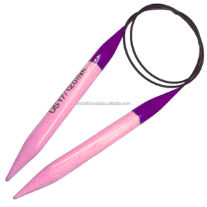 Aguja de tejer de cable de nailon circular de 40 pulgadas de alta calidad INDSKILL con color personalizable para costura - Product Image 3