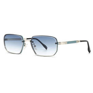 LMAMBA 2A607 2024 Trendy Vintage Shades High Quality Designer Custom Logo Metal Frames Square <b>Sunglasses</b> Women Men - Product Image 1