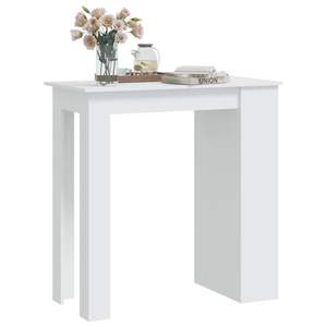 Table de bar en bois d'ingénierie blanche 40,2 po x 19,7 po x 40,7 po 40,2 po x 19,7 po x 40,7 po - Product Image 4