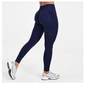 เลกกิ้งกีฬาเอวสูง ยืดหยุ่นสูง ระบายอากาศ แห้งเร็ว กระชับสะโพก ไร้ตะเข็บ เหมาะสำหรับโยคะ ฟิตเนส ออกกำลังกาย สำหรับผู้หญิง - Product Image 5