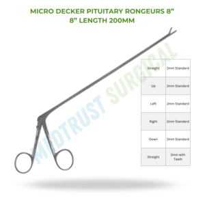 Micro Rongeur Pituitario de 175 mm, Instrumento Quirúrgico Neuroespinal para Corte Óseo en Cirugía Pituitaria - Product Image 2