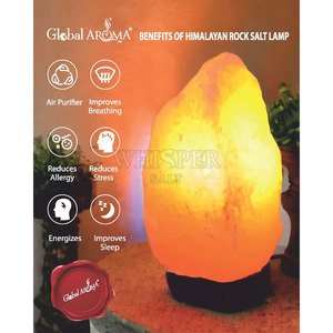 Lámpara de Sal del Himalaya de Primera Calidad, Tallada, Estilo Moderno, Decoración para el Hogar, Ambiente Acogedor, Adorno Decorativo - Product Image 6