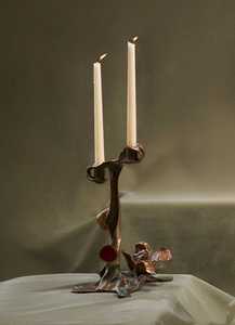 Handmade Durable Eco-Friendly Portable Aluminum <b>Candlestick</b> <b>Holder</b> with Floral Design for Religious Activities - Product Image 3