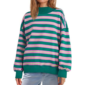 Women Turtleneck Sweatshirt Heavyweight Lined Streetwear Fashion Pullover - Product Image 4