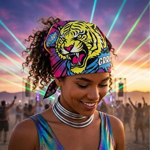 Hot Sale Custom Logo Bandana 100% Cotton 55 Cm <b>Square</b> Scarf Sublimation Printing Hemmed <b>Edge</b> Head Wrap Bandana - Product Image 4