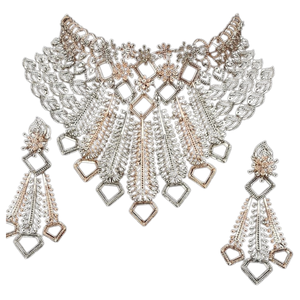 Elegante collar de diamantes con montajes Chic Studding y gargantilla Diseño - Product Image 1