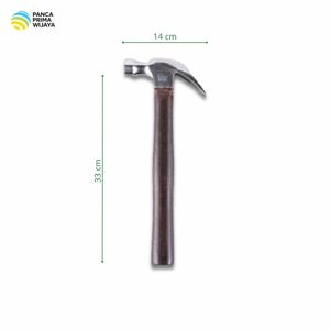 Marteau à griffes de haute qualité 0,5 kg, acier antirouille, manche en bois, outil manuel robuste pour charpentier, pour arracher les clous - Product Image 1