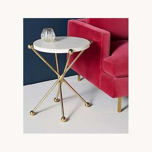 New Design Marble Top Coffee <b>Table</b> With Metal Frame Stylish Iron End <b>Table</b> Customized Modern Sofa <b>Side</b> <b>Table</b> - Product Image 2