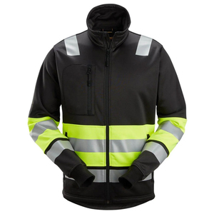 Fireproof Hooded Winter Canvas <b>Softshell</b> Work <b>Jacket</b> Men <b>Hi</b>-<b>Vis</b> Flame Resistant Safety Windproof Stand Collar Front Logo - Product Image 6