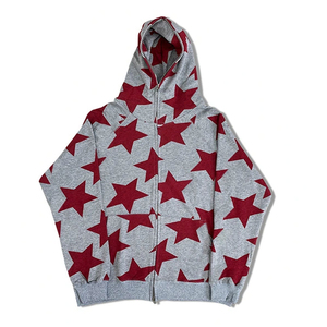 เสื้อฮู้ดสีแดงสำหรับผู้ชาย PUFFIN SPORTS แบบสั่งทำพิเศษ ทรงพอดีตัว ผ้าถักเนื้อฝ้าย สวมใส่สบายในฤดูใบไม้ร่วง มีกระเป๋า - Product Image 5