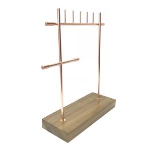 Functional Jewelry Organizer Stand With Dual Bar Design Necklace <b>Bracelet</b> Holder Multi Hook Layout Stylish Vanity Display - Product Image 3