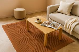 Modern Handloom Wool Rug Handmade Area <b>Carpet</b> Pet Friendly Non-Slip for Living Room Bedroom Picnic Outdoor Home Decor New Year - Product Image 3