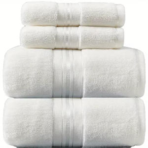 Juego de Toallas de Baño Premium 100% Algodón, Gris Sólido, Rectangulares, Tejidas, Suaves, Absorbentes, de Secado Rápido, Estilo Liso, con Nombre de Marca Personalizado, para Playa - Product Image 4