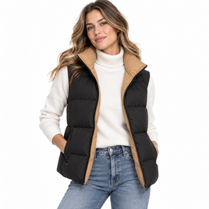 Chaleco Acolchado Casual para Mujer, Sin Mangas, Abrigo Cálido, Ropa Exterior de Moda, Producción Personalizada de Marca Privada, Calidad Premium - Product Image 3
