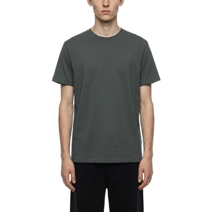 Camiseta de Algodón para Hombre, Cuello Redondo, Corte Clásico, Color Gris Carbón, Lisa, Básica, Casual, Manga Corta, Venta al Por Mayor - Product Image 1