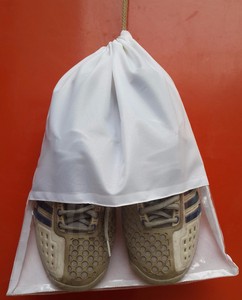 Small Anti-Dust <b>Drawstring</b> <b>Shoe</b> Storage <b>Bags</b> Custom Printed Logo Travel Cotton Fabric Handbags with Zipper Closure Cheap - Product Image 6