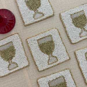 Low Price Handmade <b>Beaded</b> <b>Coaster</b> Set for Cups and Glasses, Beautiful Table Accent for Home and Events By AALIYAN IMPEX - Product Image 3