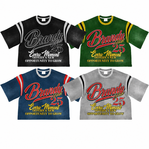 T-shirts pour hommes de qualité supérieure, délavés à l'acide, coupe ample, style streetwear, impression personnalisée, 100% coton, effet délavé au soleil - Product Image 6