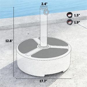 Base carrée noire pour parasol de terrasse extérieur – Supports et bases pour parasols de patio - Product Image 5